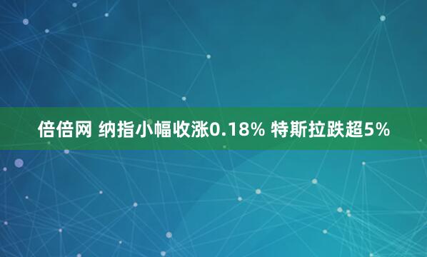 倍倍网 纳指小幅收涨0.18% 特斯拉跌超5%